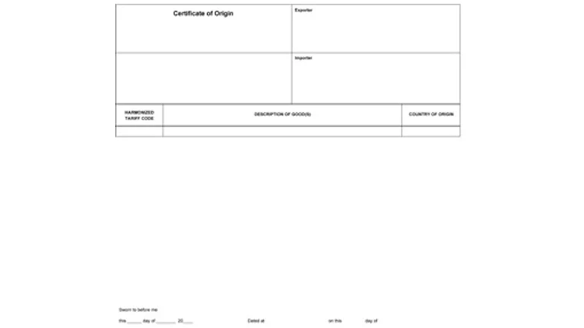 How to Complete a Generic Certificate of Origin (Video)