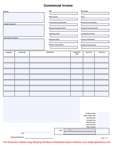 Commercial Invoice