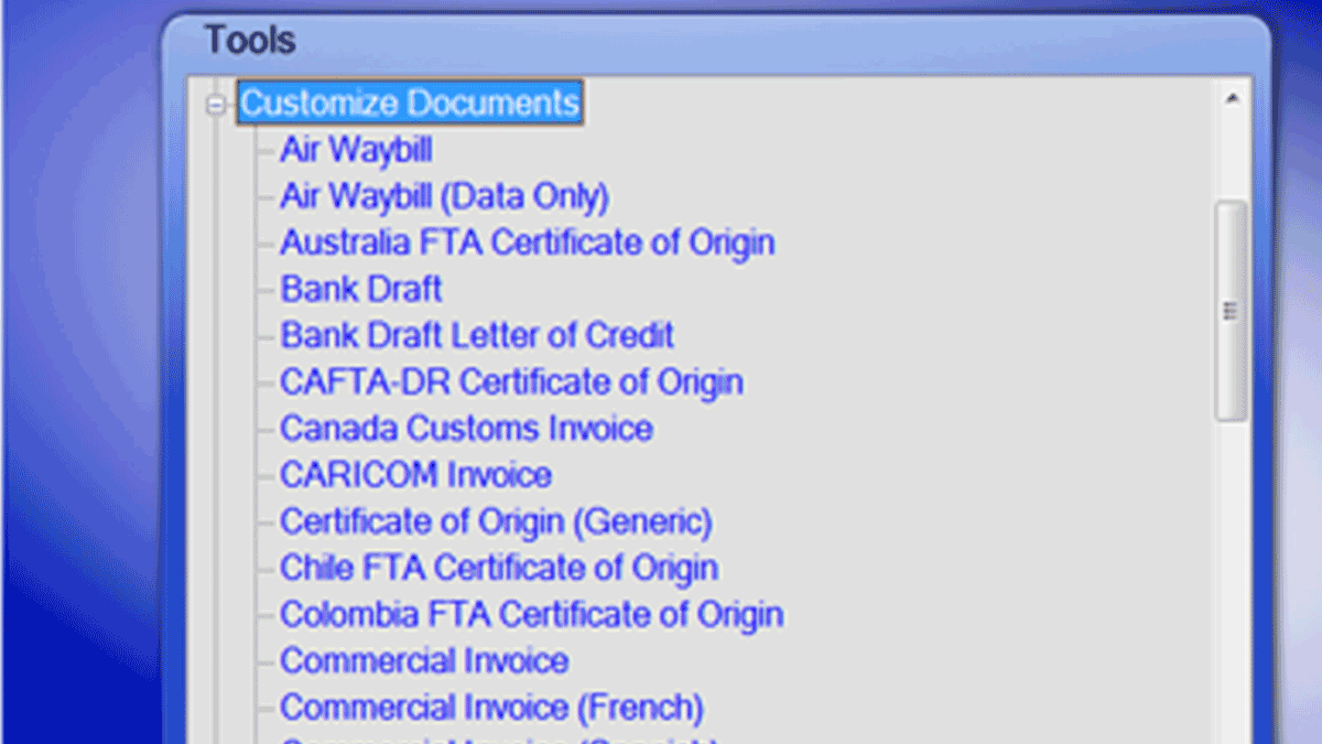 Customizing Export Documents in Shipping Solutions Software (video)