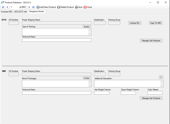 Adding dangerous goods information to the Shipping Solutions Products Database