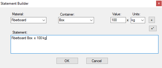 IATA Dangerous Goods Form Statement Builder Screen | Shipping Solutions