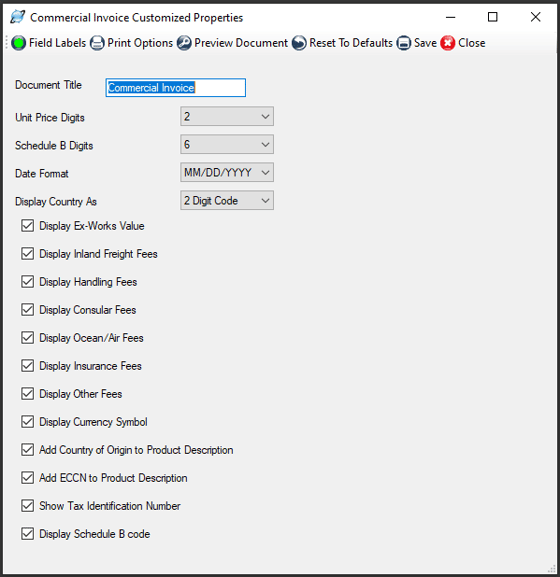 Displaying Schedule B Codes in Shipping Solutions Export Software