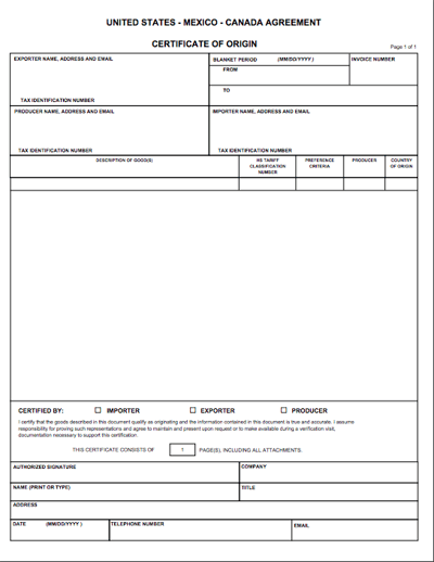 UNITED STATES - MEXICO - CANADA AGREEMENT